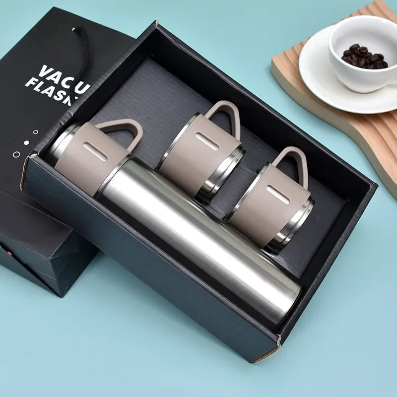 500 ML Stainless Steel Vacuum Flask Gift Set