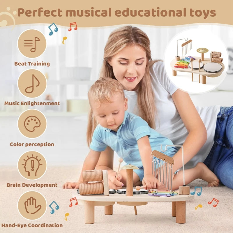 Kids Kitchen Toy Set Wooden Coffee Maker Set Simulation Cookie Maker Kit Pretend Play Educational Toy Block Educational Toy Gift