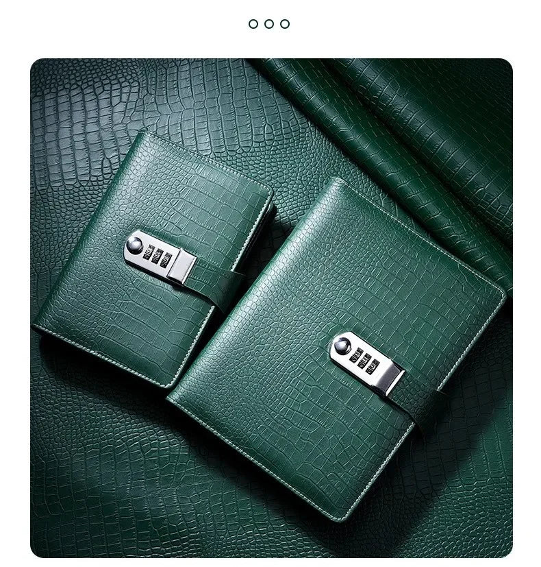 Crocodile Stripe Loose Leaf Notebook Password Book