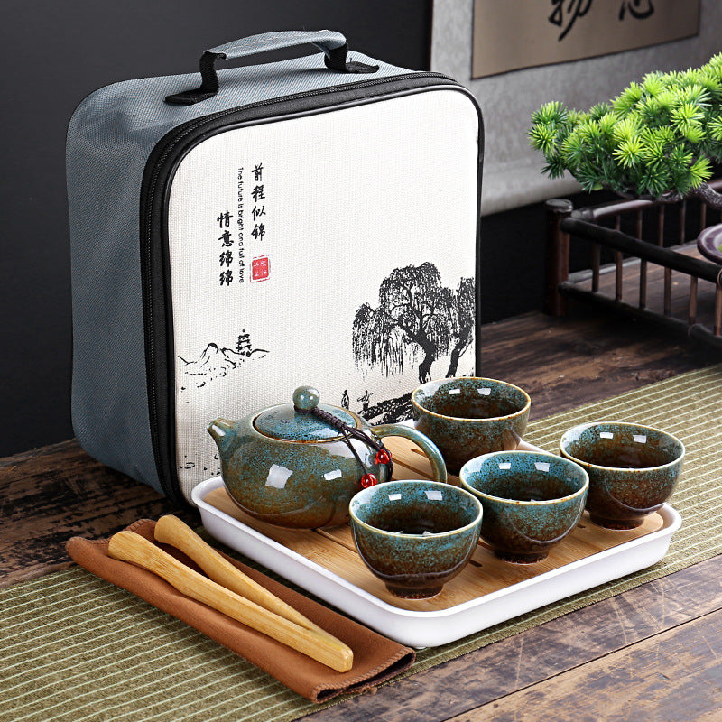 Travelling Bag 4 Cups Chinese Kung Fu Tea Set