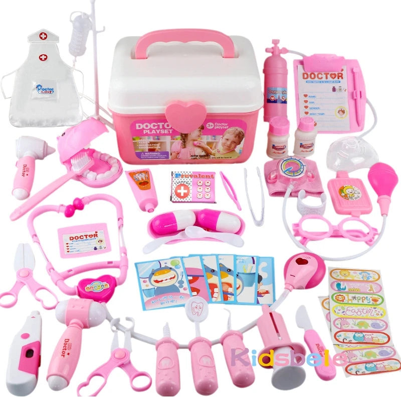 Kids Doctor Play Set – Medical Kit Toys with Stethoscope, Syringe, Dentist Tools, Educational Role Play Gift for Boys & Girls