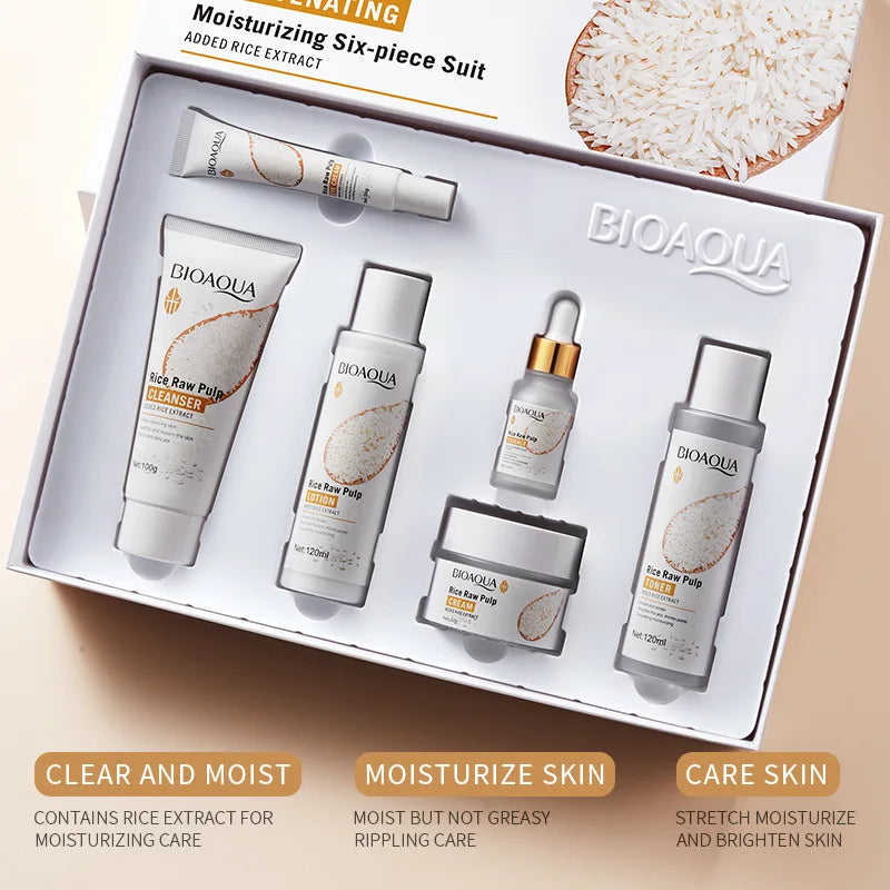 BIOAOUA Rice Protoplasm Grape Skincare Set