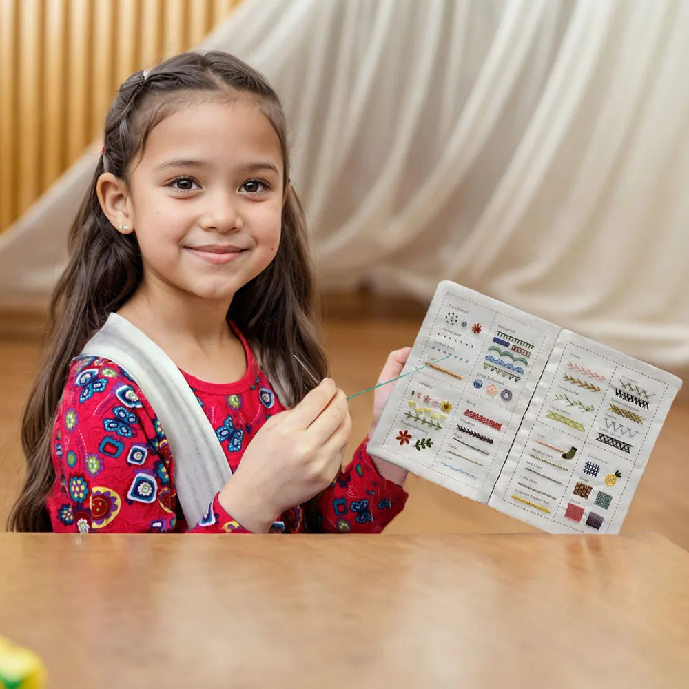 DIY Stitches Book with Patterns Sewing Kit
