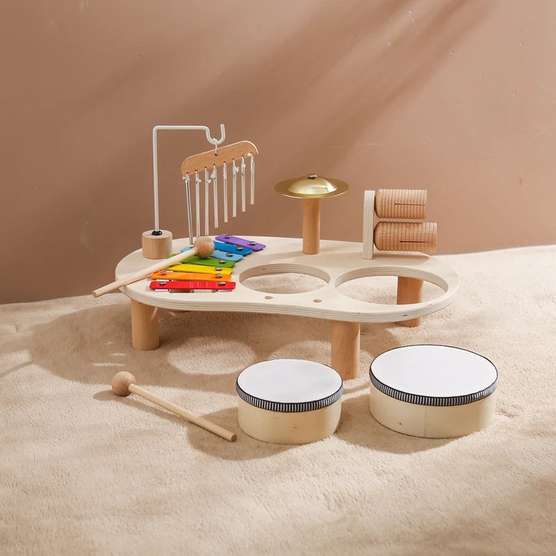 Kids Kitchen Toy Set Wooden Coffee Maker Set Simulation Cookie Maker Kit Pretend Play Educational Toy Block Educational Toy Gift