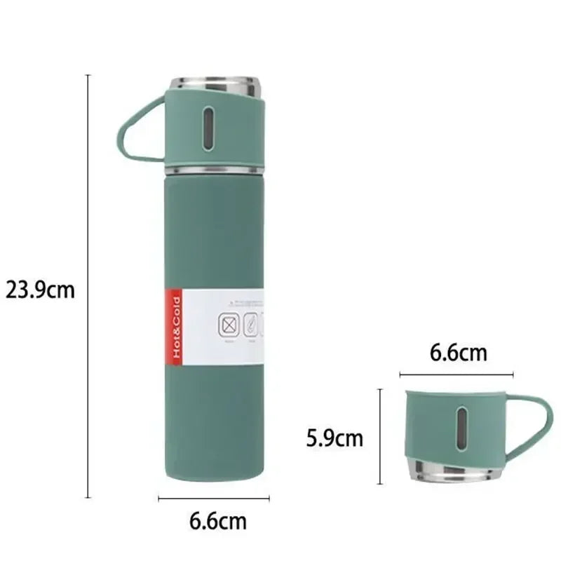 500 ML Stainless Steel Vacuum Flask Gift Set