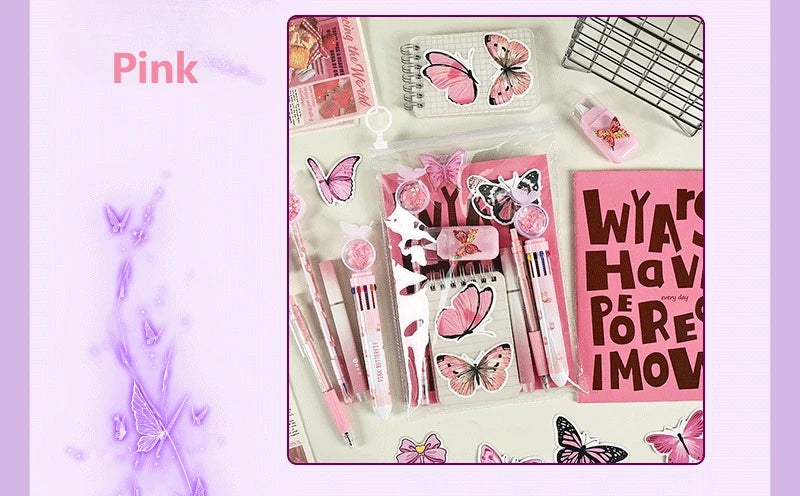 9-Pcs/Set Aesthetic Butterfly Stationery Set