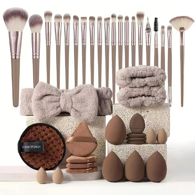 High Quality 40pcs Makeup Brush And Sponge Set