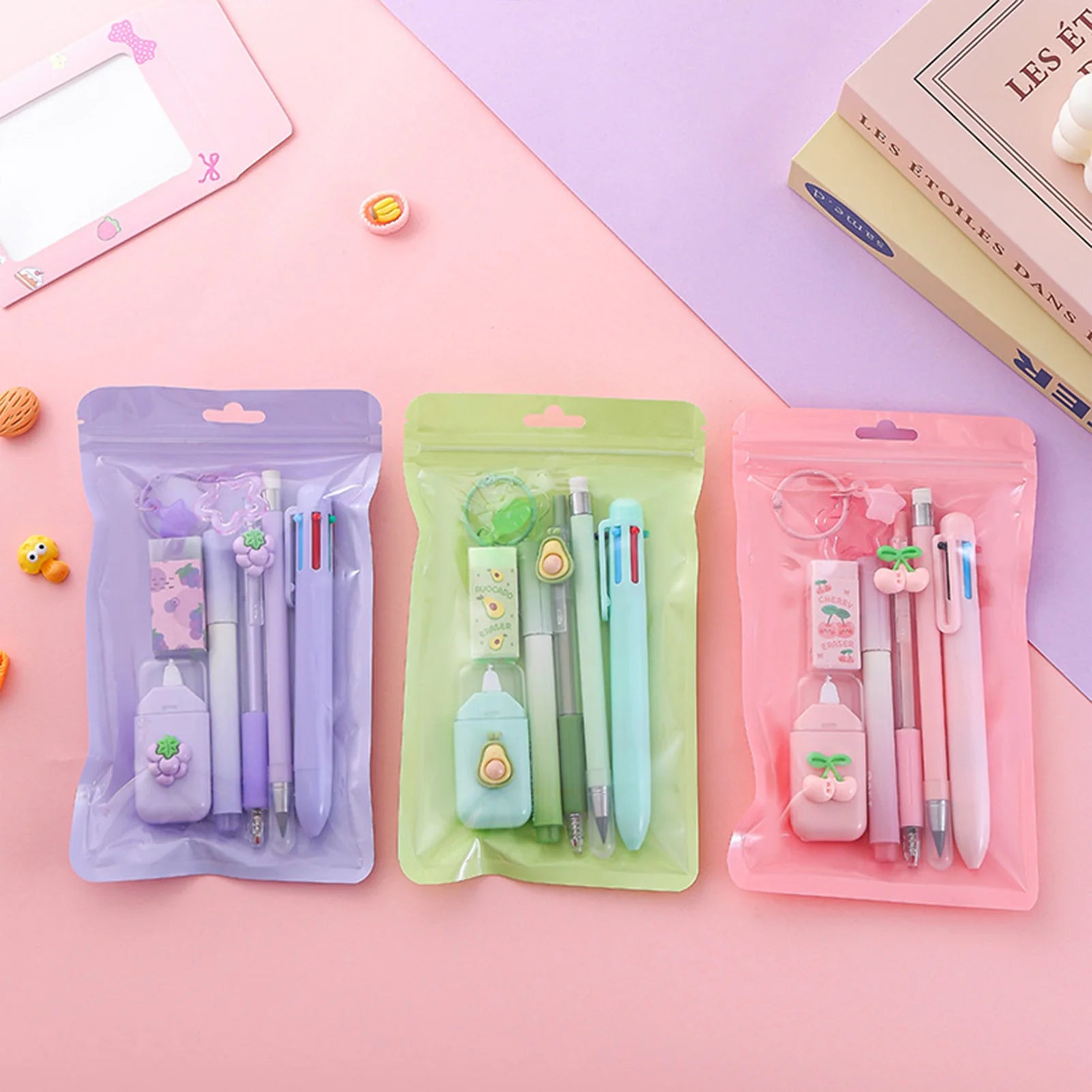 7 pcs/set Colorful School Stationary Kits