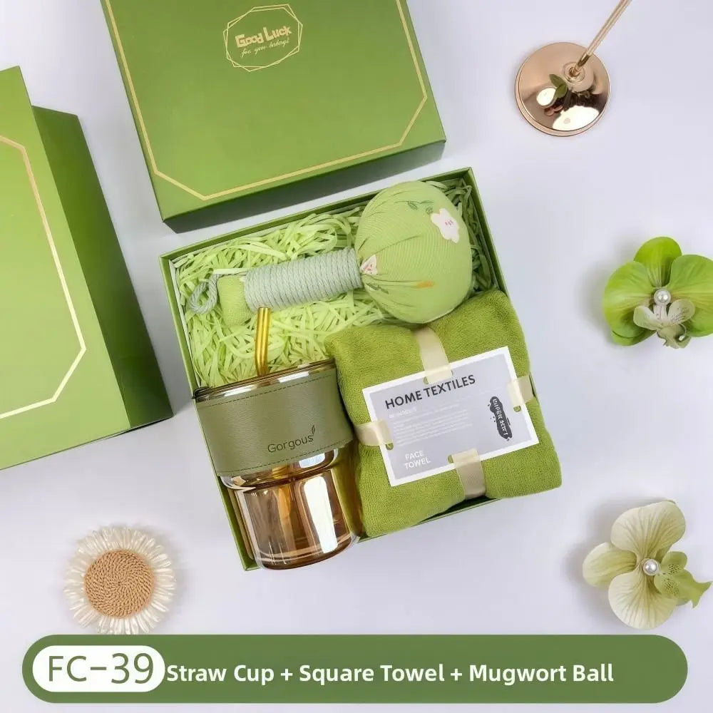 3 IN 1 Souvenir Gift Set Stylish Design Fan/Towel/Cup