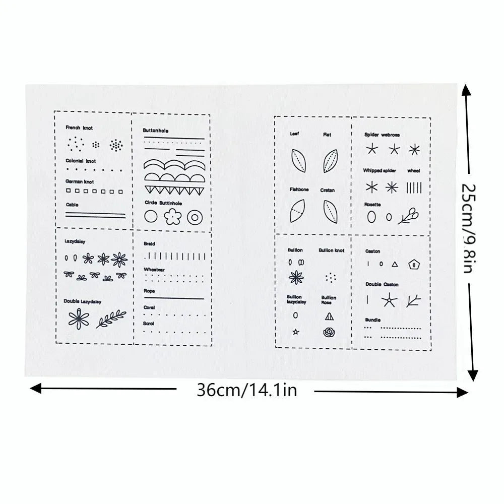 DIY Stitches Book with Patterns Sewing Kit