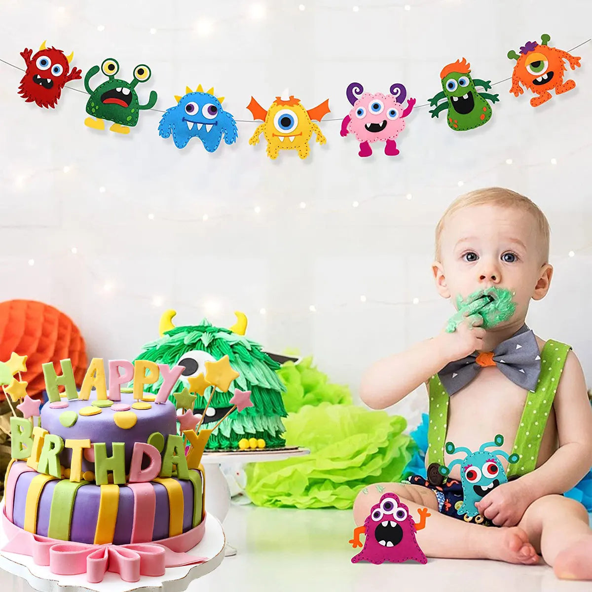 DIY Sewing Felt Set Little Monster Series Kids Educational Sewing Set Beginner Cute Felt Jewelry Kids Art Toys Birthday Gifts