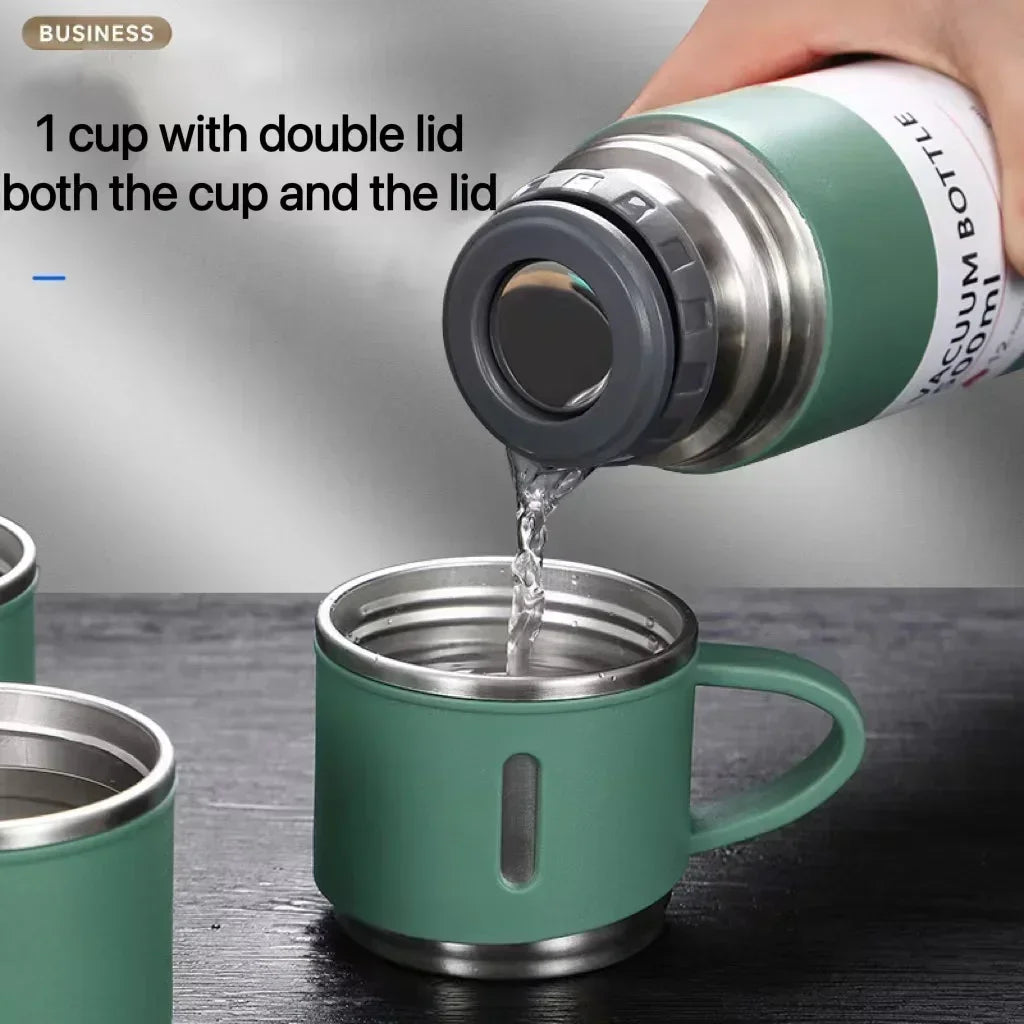 500 ML Stainless Steel Vacuum Flask Gift Set