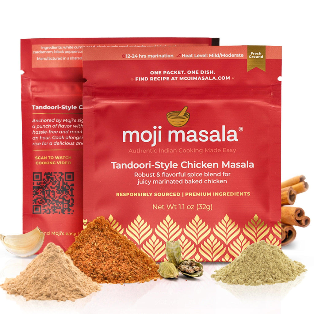 Complete Indian Spice Gift Set – All 14 Blends for Meat, Fish, Vegetable & Rice Dishes | Pre-Measured, 14 Recipes | moji masala®
