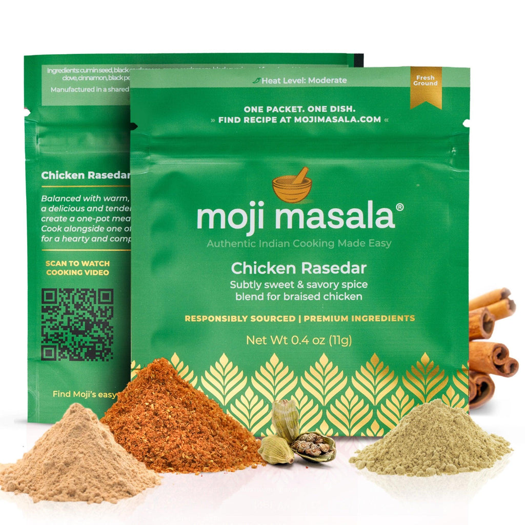 Complete Indian Spice Gift Set – All 14 Blends for Meat, Fish, Vegetable & Rice Dishes | Pre-Measured, 14 Recipes | moji masala®