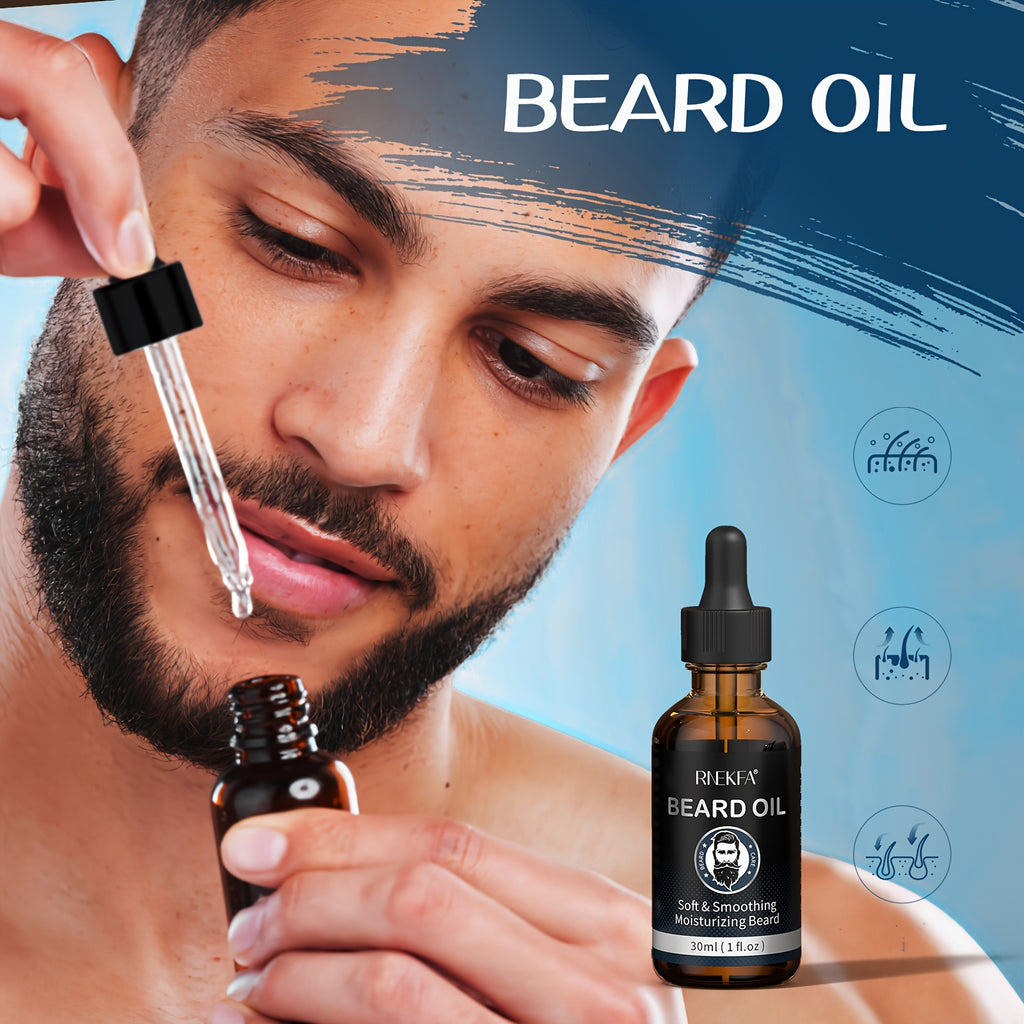 Natural Oil Beard Grooming Kit Gift Set