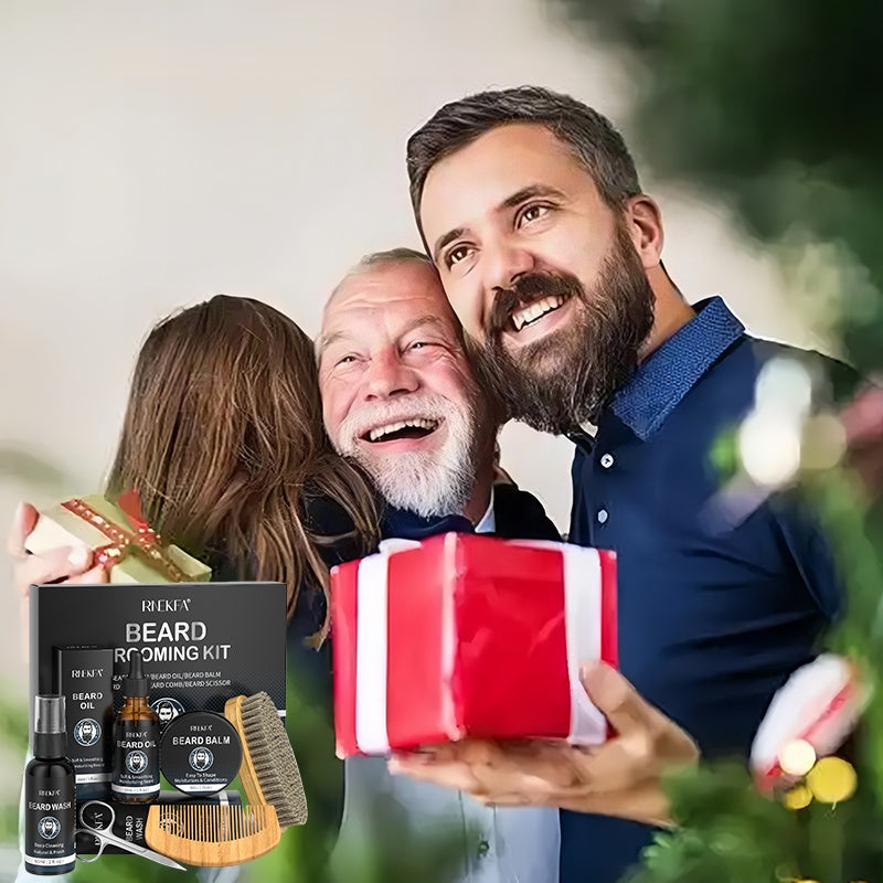 Natural Oil Beard Grooming Kit Gift Set