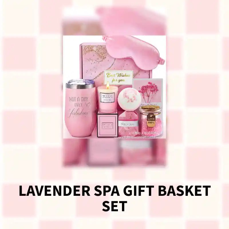 Lavender Spa Gift Basket Set by@Outfy