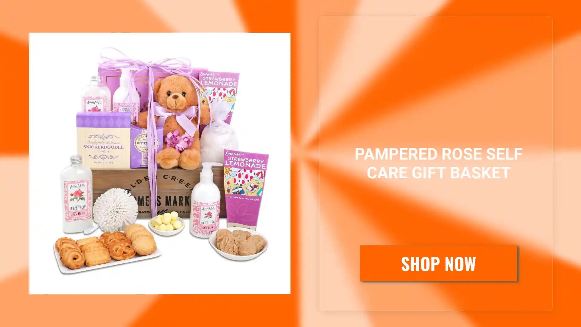 Pampered Rose Self Care Gift Basket by@Outfy