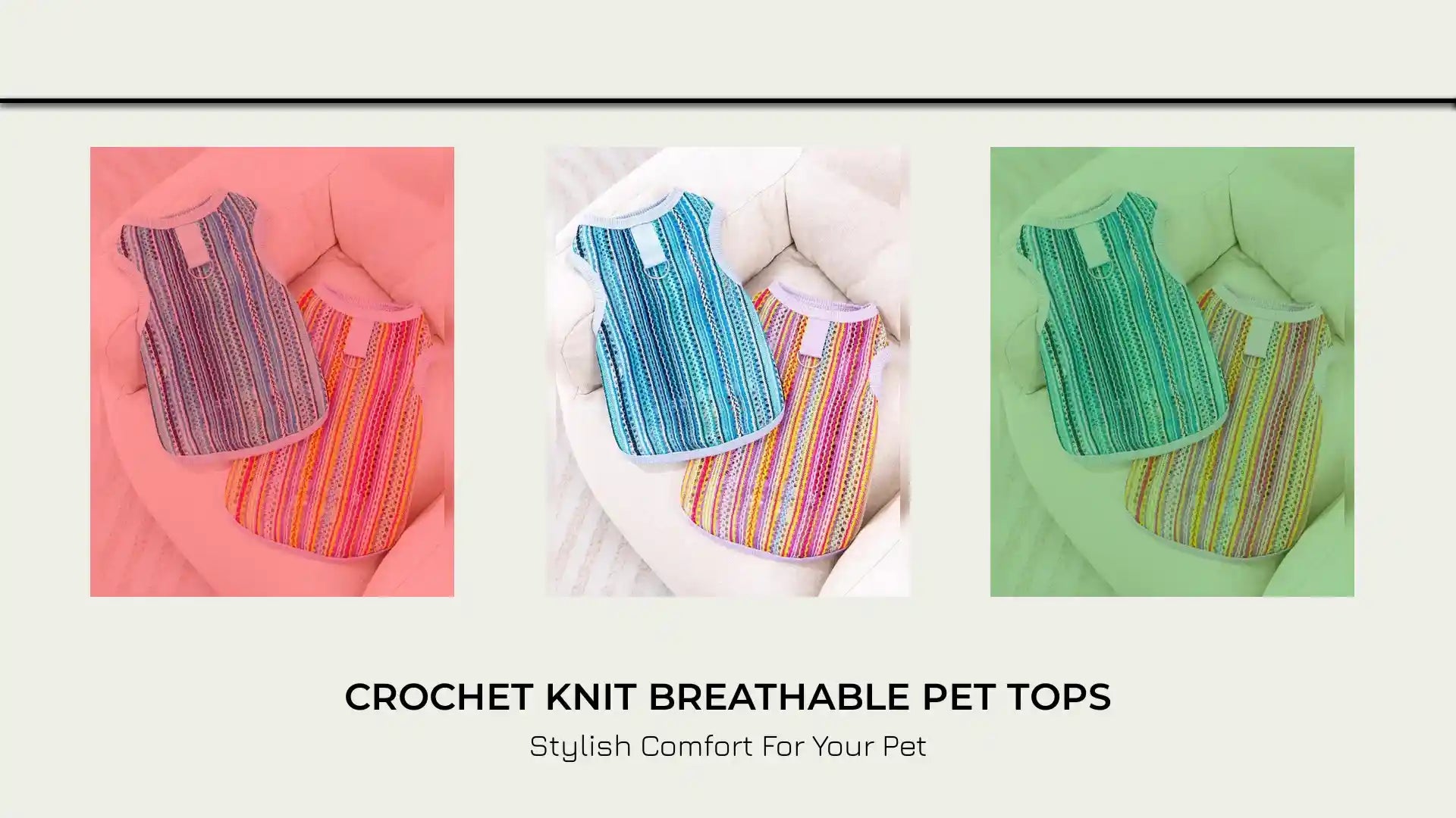 Crochet Knit Breathable Pet Tops by@Outfy