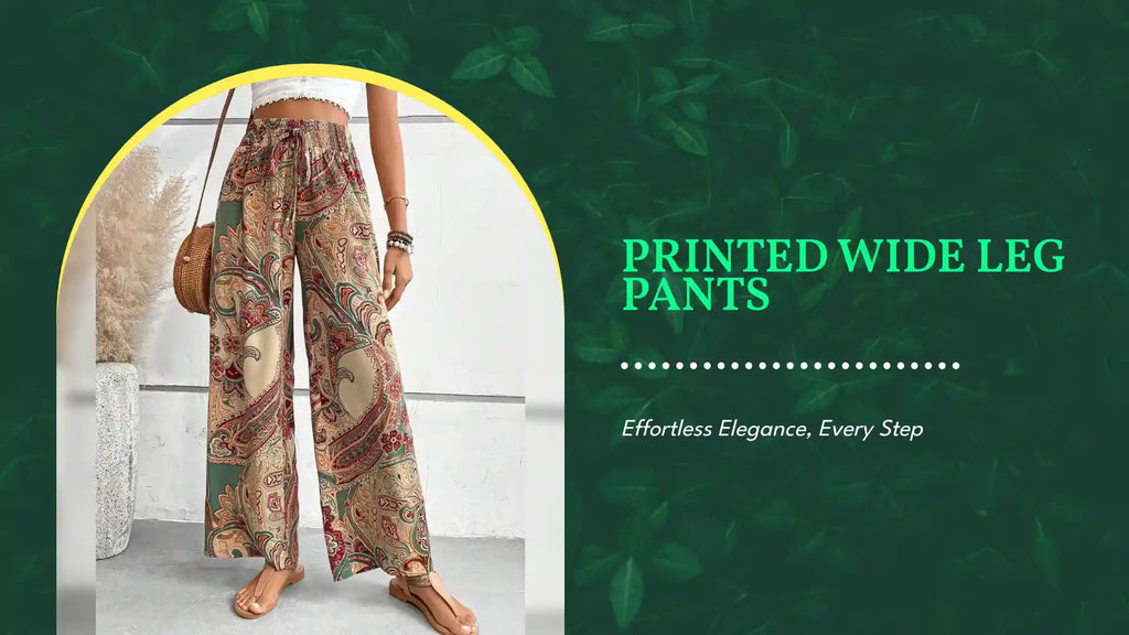 Printed Wide Leg Pants by@Outfy