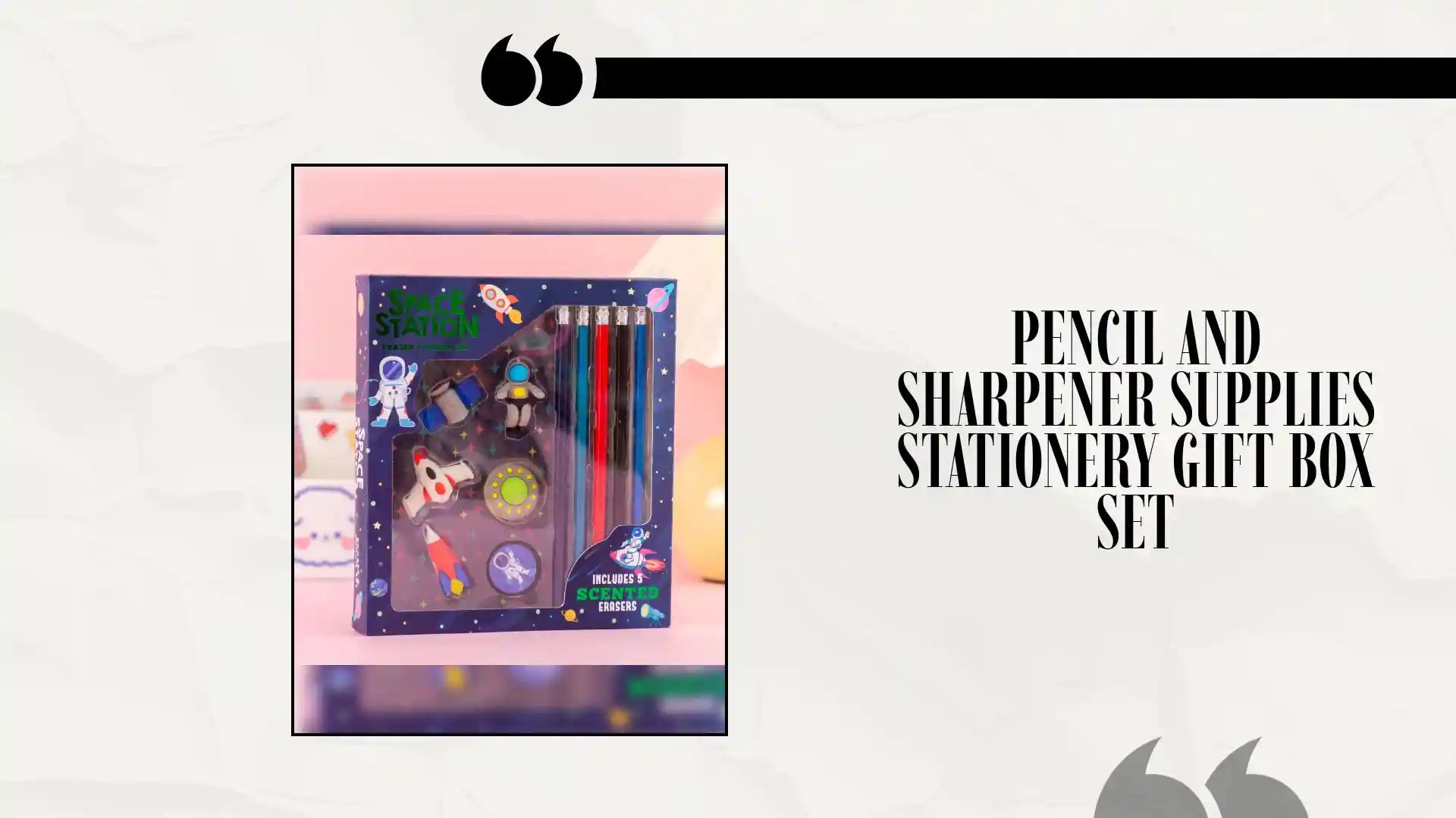 Pencil and Sharpener Supplies Stationery Gift Box Set by@Outfy