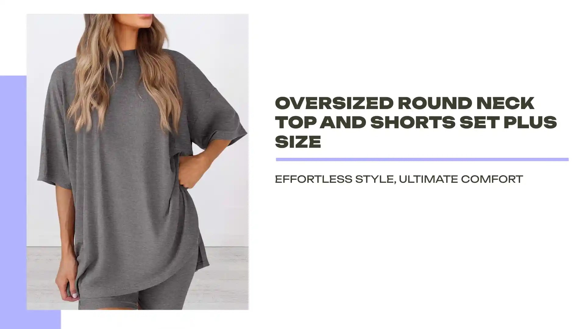 Oversized Round Neck Top and Shorts Set Plus Size by@Outfy