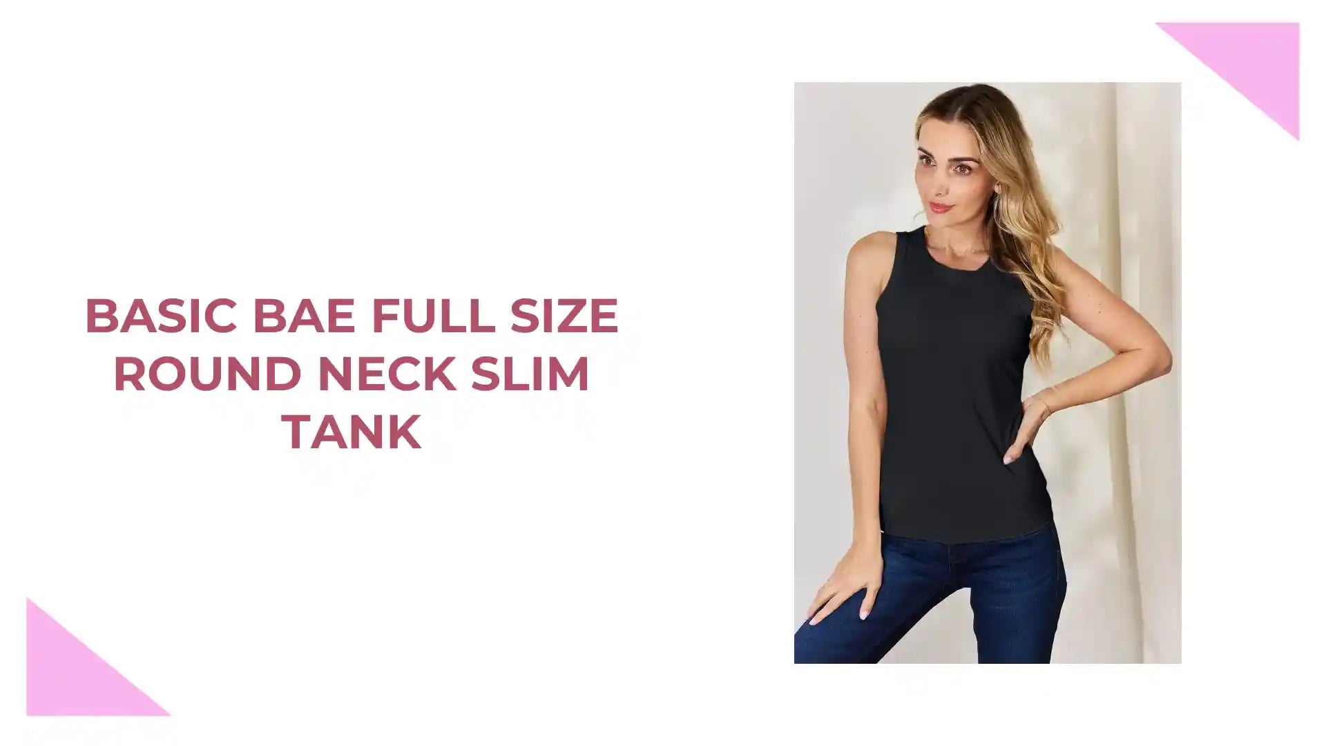 Basic Bae Full Size Round Neck Slim Tank by@Outfy