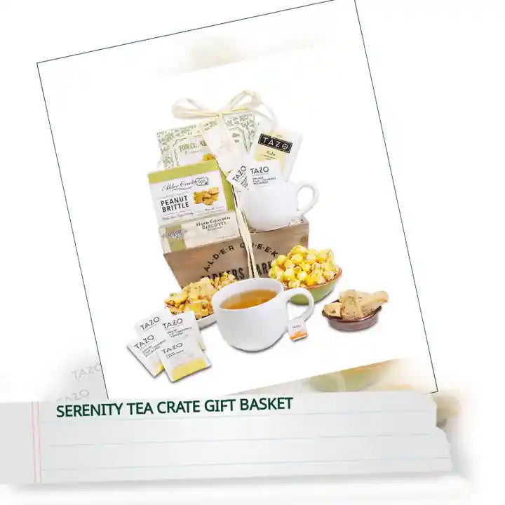 Serenity Tea Crate Gift Basket by@Outfy