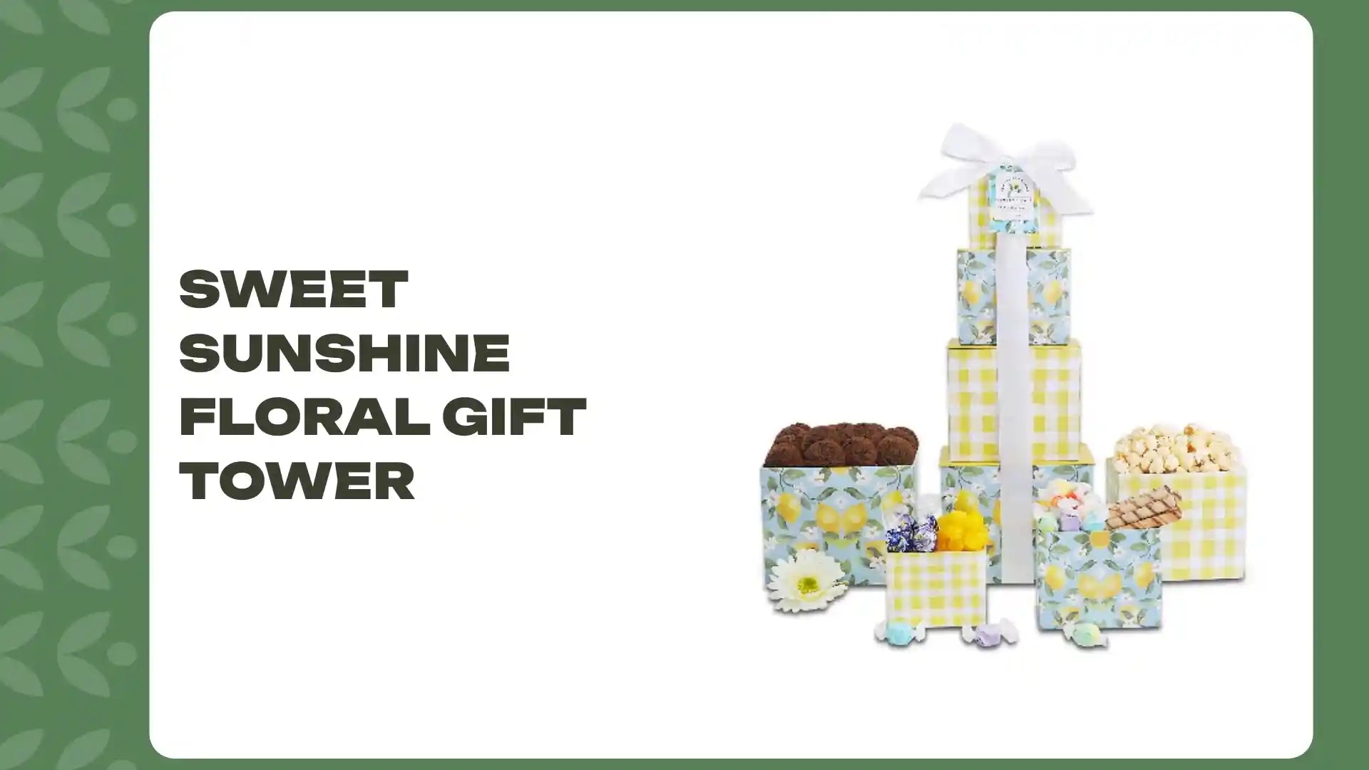 Sweet Sunshine Floral Gift Tower by@Outfy