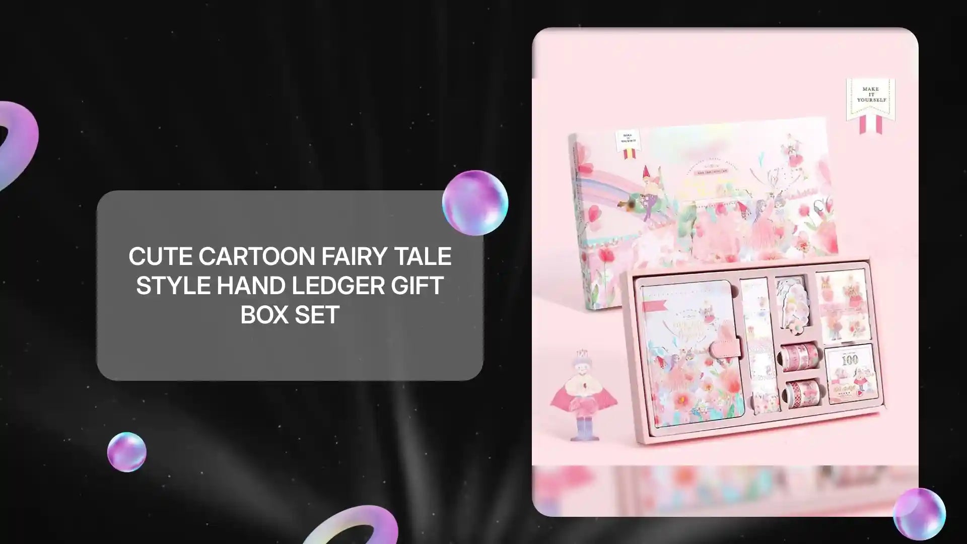 Cute Cartoon Fairy Tale Style Hand Ledger Gift Box Set by@Outfy