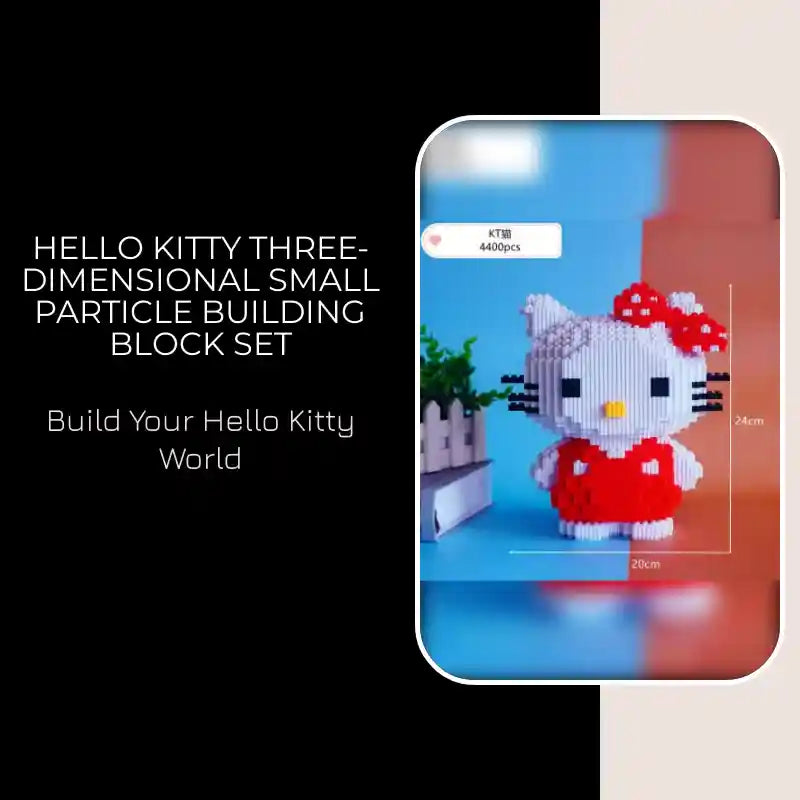 Hello Kitty Three-dimensional Small Particle Building Block Set by@Outfy