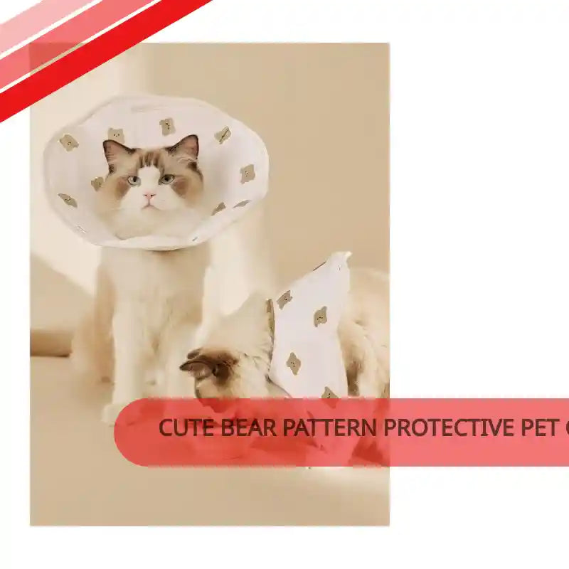 Cute Bear Pattern Protective Pet Collars by@Outfy
