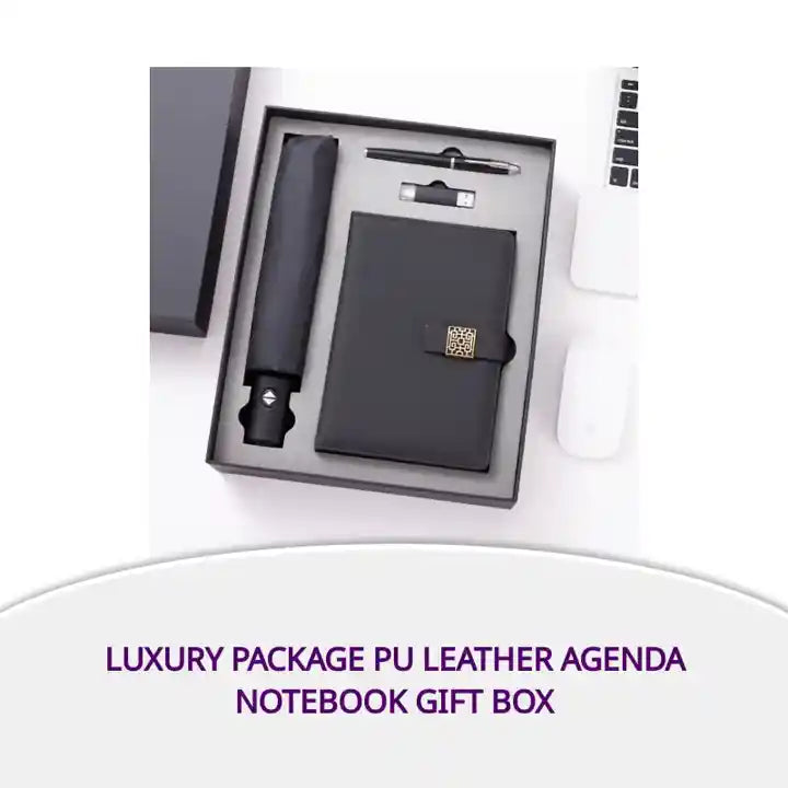 Luxury Package PU Leather Agenda Notebook Gift Box by@Outfy