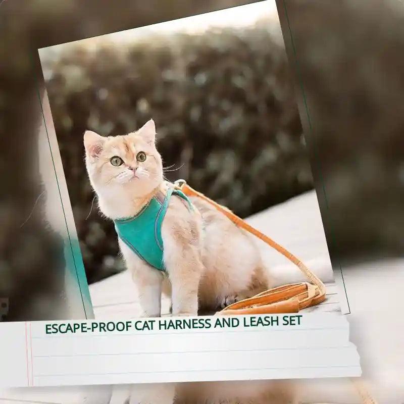 Escape-Proof Cat Harness and Leash Set by@Outfy