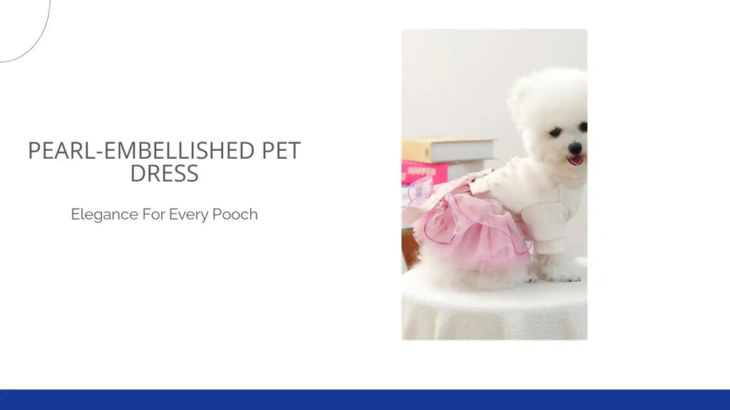 Pearl-Embellished Pet Dress by@Outfy