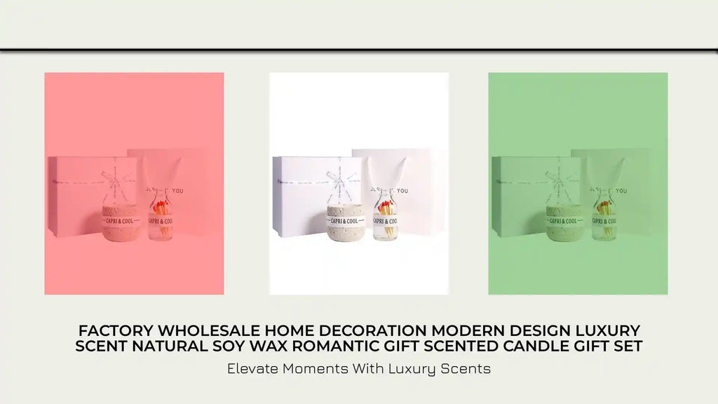 Factory Wholesale Home Decoration Modern Design Luxury Scent Natural Soy Wax Romantic Gift Scented Candle Gift Set by@Outfy