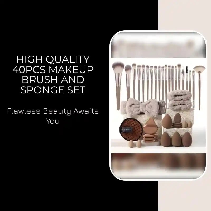 High Quality 40pcs Makeup Brush And Sponge Set by@Outfy
