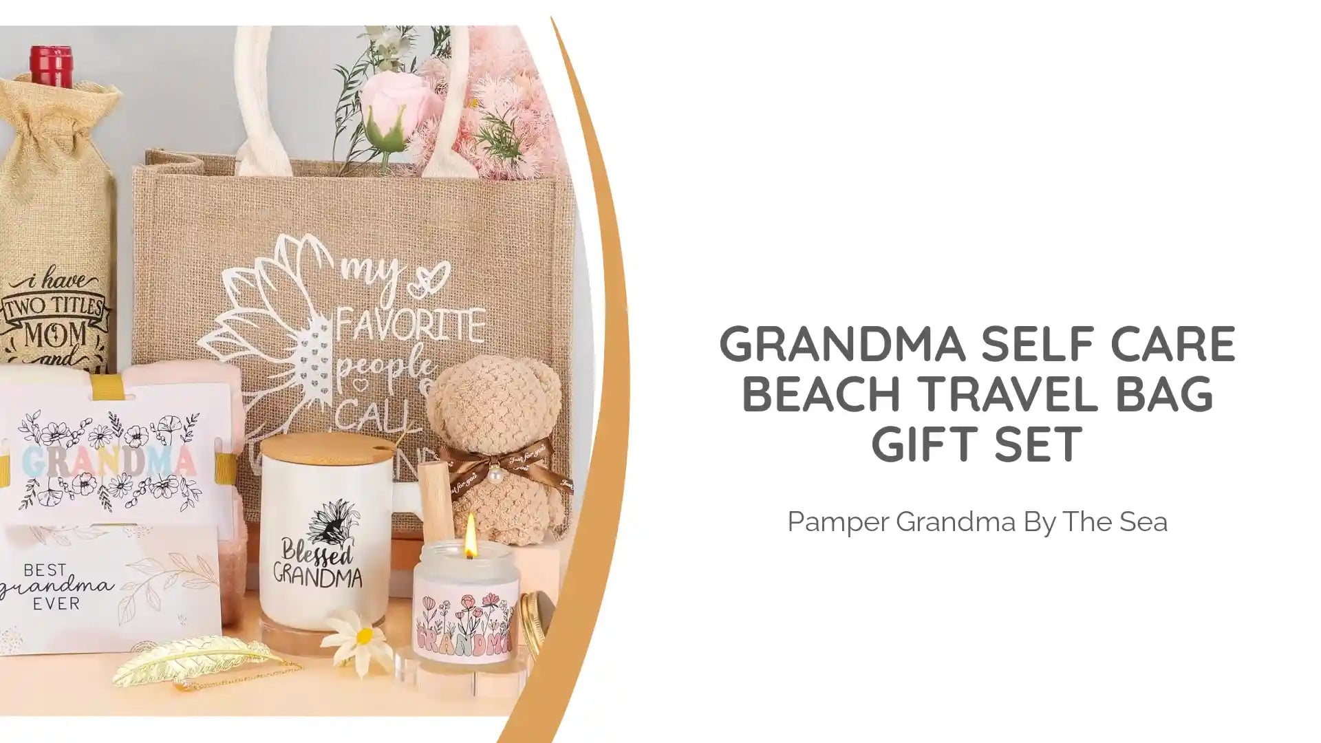 Grandma Self Care Beach Travel Bag Gift Set by@Outfy