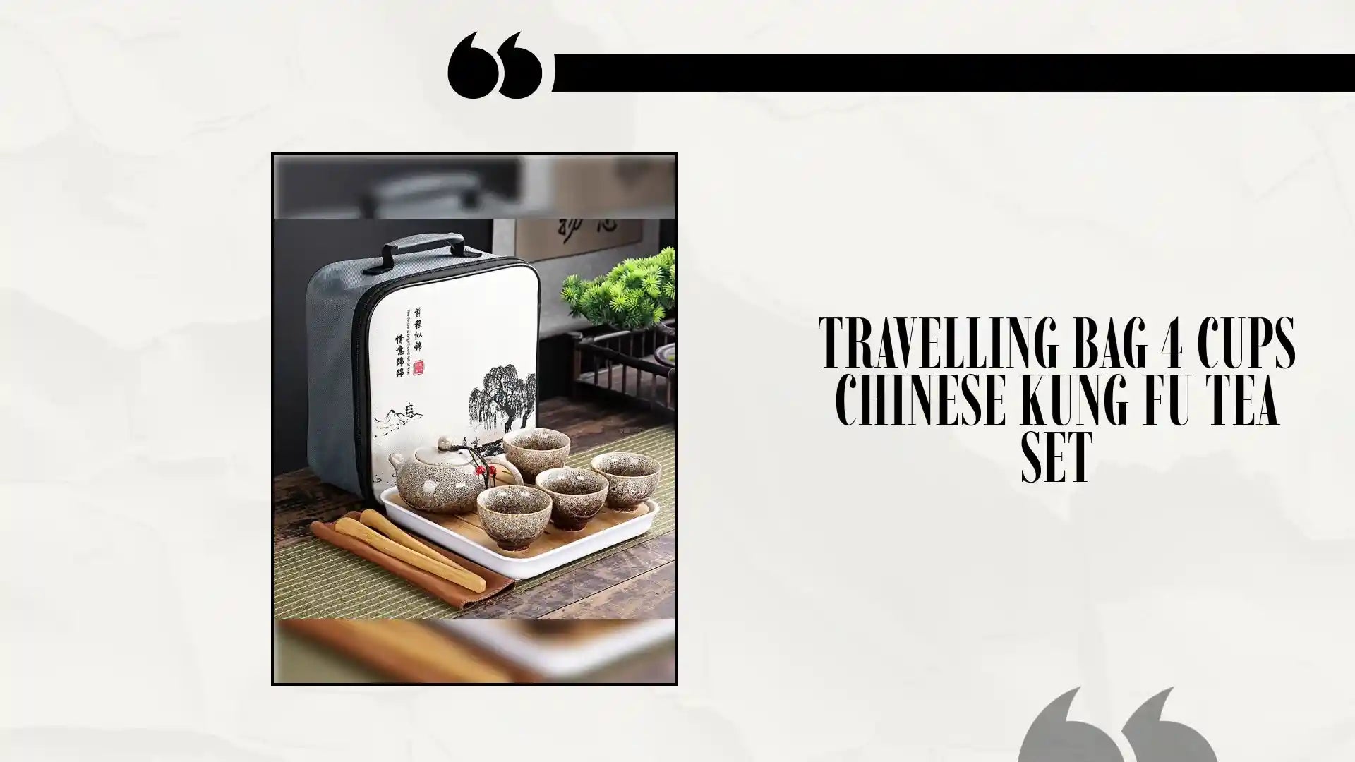 Travelling Bag 4 Cups Chinese Kung Fu Tea Set by@Outfy