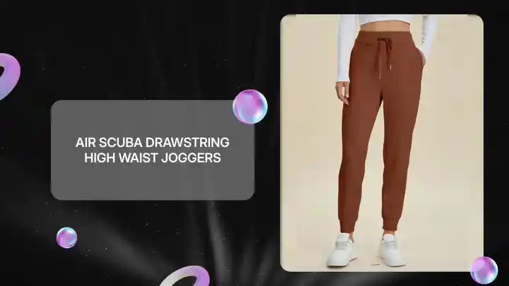 Air Scuba Drawstring High Waist Joggers by@Outfy