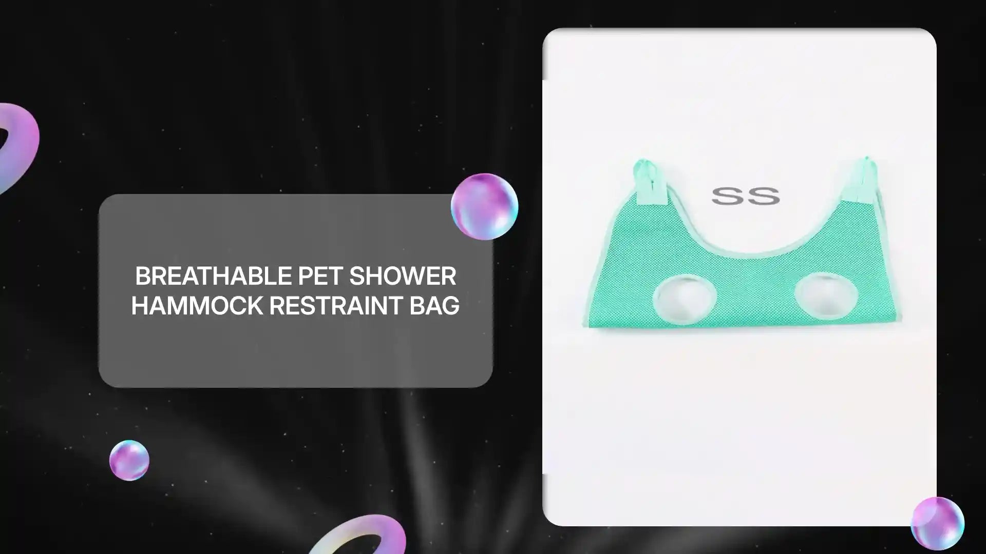 Breathable Pet Shower Hammock Restraint Bag by@Outfy