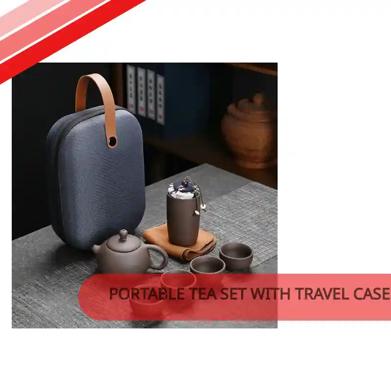 Portable tea set with travel case by@Outfy