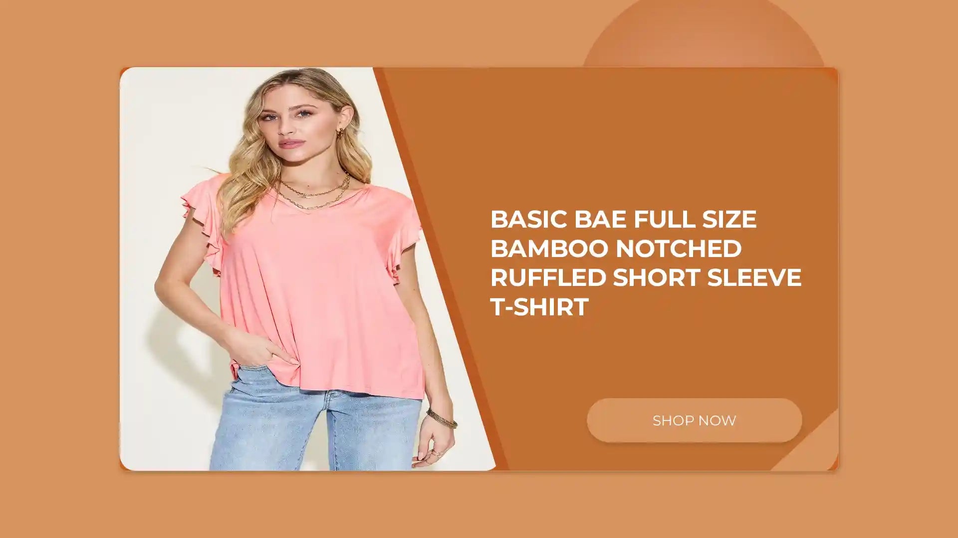 Basic Bae Full Size Bamboo Notched Ruffled Short Sleeve T-Shirt by@Outfy
