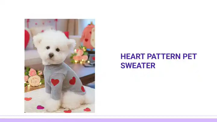 Heart Pattern Pet Sweater by@Outfy