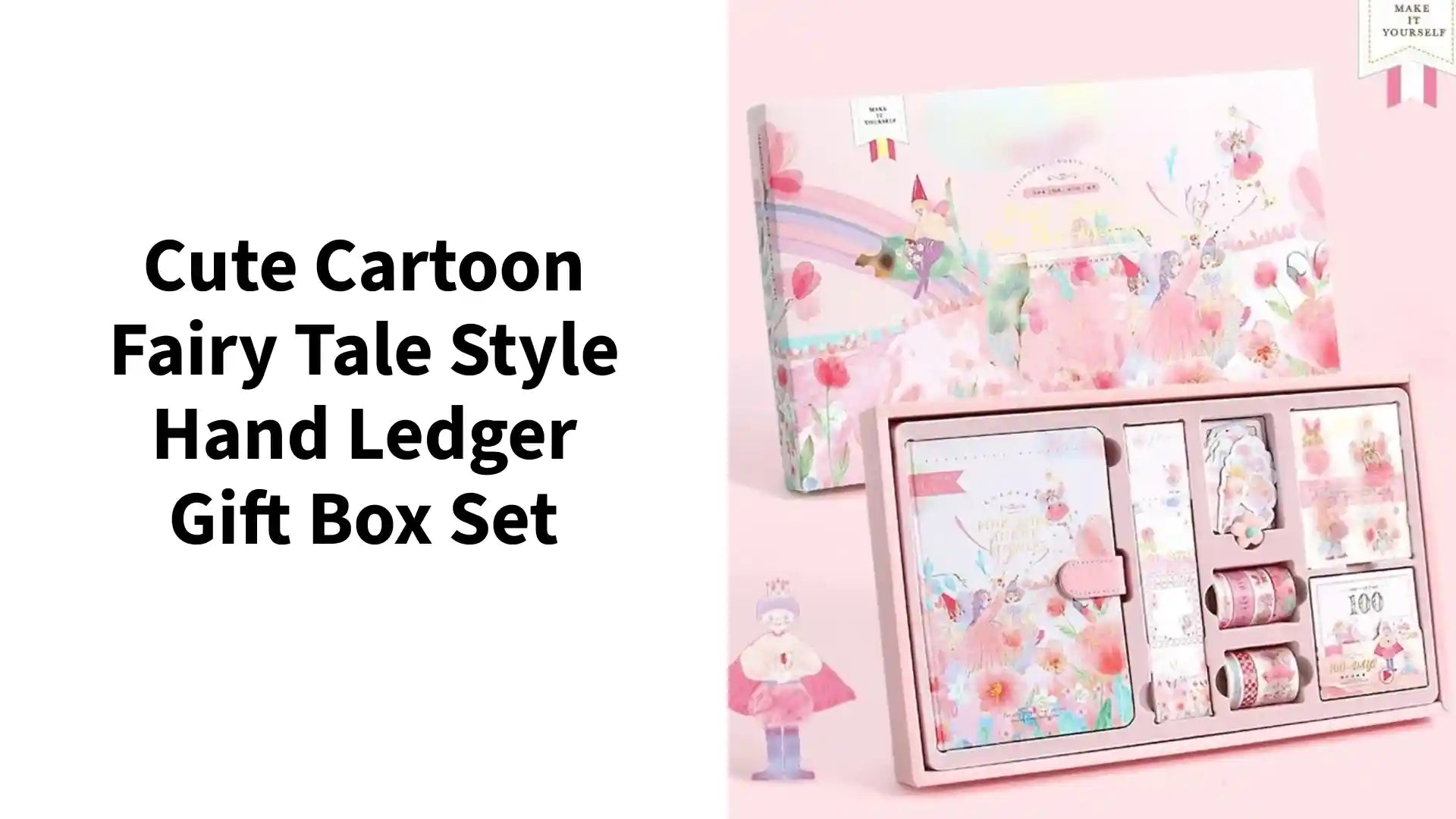 Cute Cartoon Fairy Tale Style Hand Ledger Gift Box Set by@Outfy