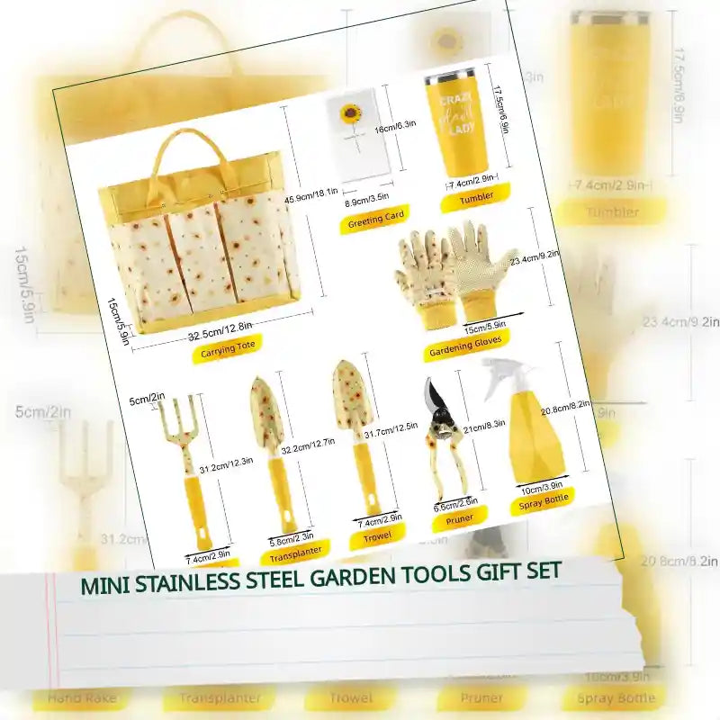 Mini Stainless Steel Garden Tools Gift Set by@Outfy