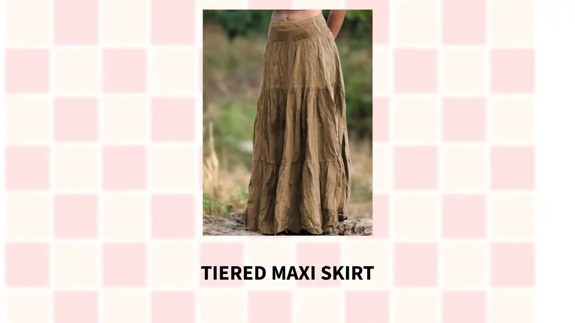 Tiered Maxi Skirt by@Outfy