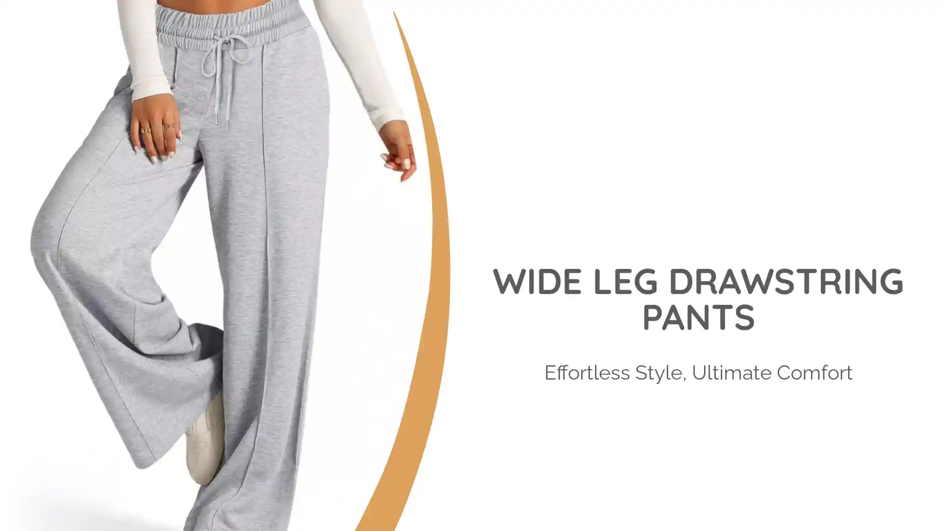 Wide Leg Drawstring Pants by@Outfy
