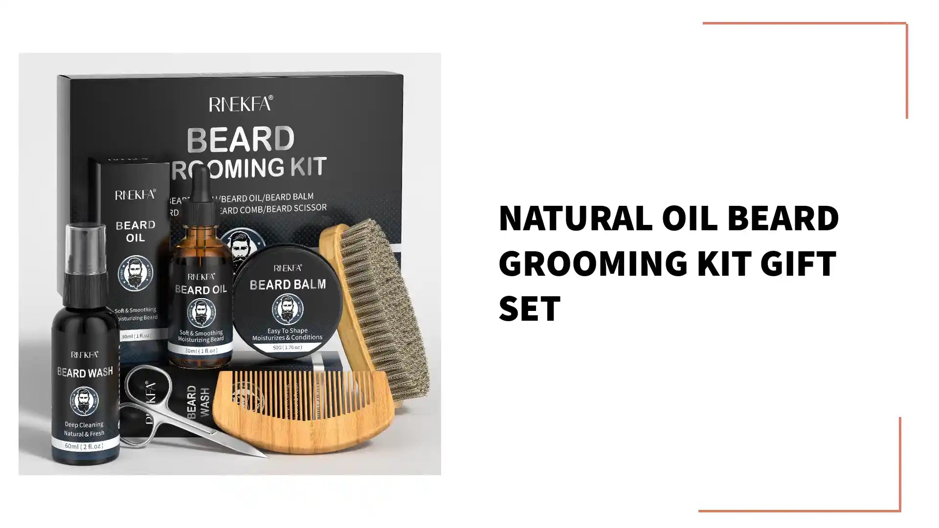Natural Oil Beard Grooming Kit Gift Set by@Outfy