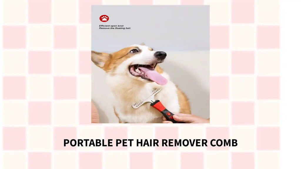 Portable Pet Hair Remover Comb by@Outfy